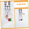 KICHOUSE 2pcs Eyesight Chart Eye Exam Chart Visual Test for
