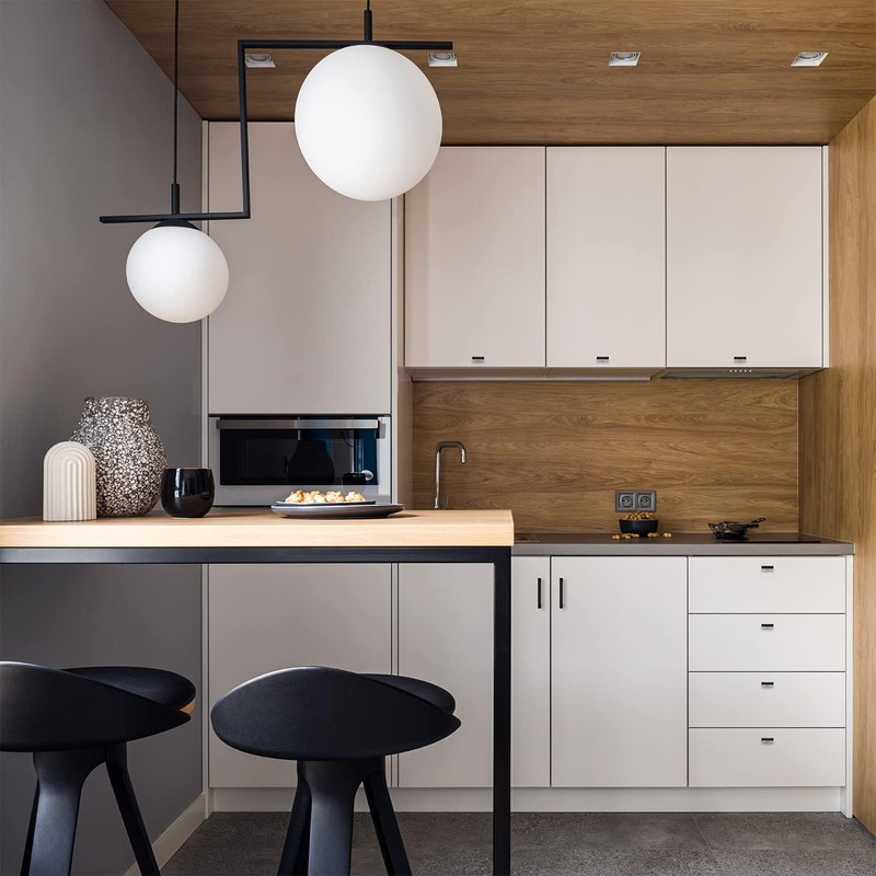 Ravinte 15 Pack Black Cabinet Pulls 4-1/2 Inch Square Kitchen