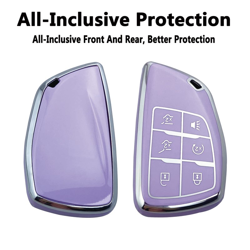Yuebutor Key Fob Cover Case Compatible with Chevy 2021-2023 Suburban