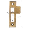 Antique Brass Strike Plates for Mortise Locks, 3/16" Spacing, NSTP71