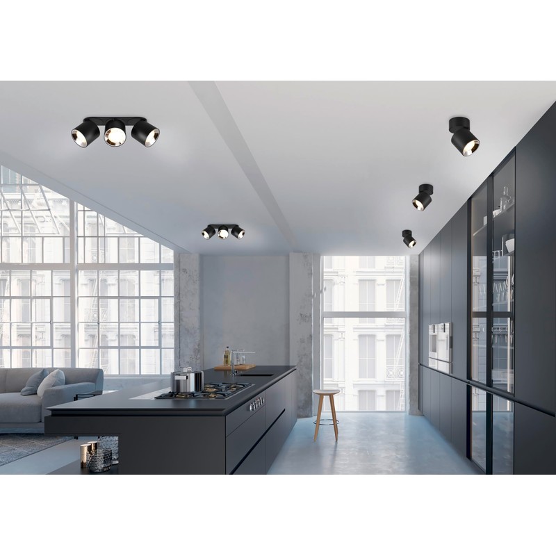Trio Leuchten Guayana 651000132 Recessed and Surface-Mounted Light Metal Black