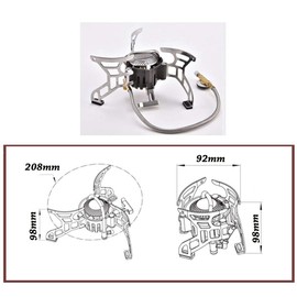 Tentock Outdoor Gas Stove Camping Mini Flame Even with Piezo Quick Release Burner 3500 W Foldable Stable Windproof for Hiking Fishing Cooking Picnic Grill