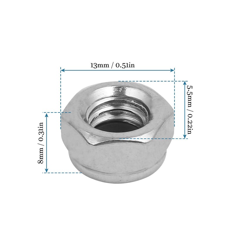QUARKZMAN M8 x 1.25 mm Hex Lock Nut x 4