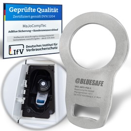 MaJoCompTec® ADBLUESAFE Fuel Cap Fuse, Tank Fuse for AdBlue Fuel Cap Lid, Accessories Box Truck, Camping, Motorhome (Stainless Steel Version, Fuse Boxer + Jumper + Ducato)