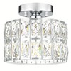 Lxybcce Crystal Ceiling Light Fixture, Modern Chrome Crystal Chandelier, Small