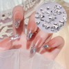 Chisafly Rhinestones, Nail Parts for Nails, 3D, Assortment, White, Sparkling,