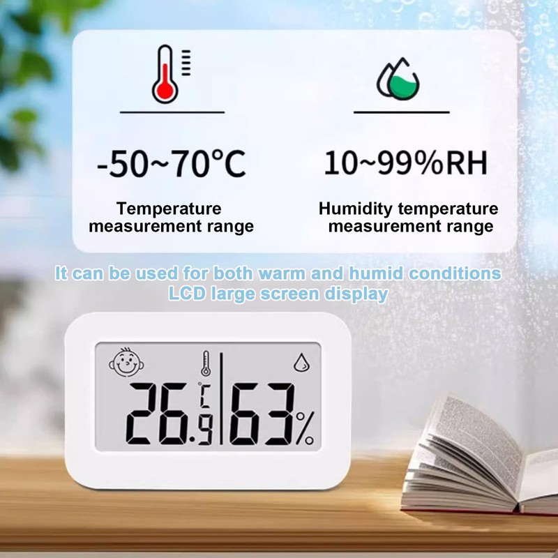 2-Pack Digital Room Thermometer and Hygrometer – Indoor Temperature and