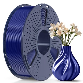 SUNLU TPU-Silk 3D Printer Filament, 98A TPU Filament 1.75mm, Glossy Silk Surface TPU Filament, Flexible TPU 3D Printing Filament, Dimensional Accuracy +/- 0.03mm, 1kg(2.2lbs) Spool, Royal Blue