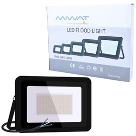 Ultra-Thin 10W 20W 30W 50W 100W Miheal LED Flood Light Spotlight Led Search Lamp 110V Floodlights for Outdoor Garden Street Square (100W, Warm White)