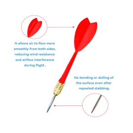 interbusiness BBstep Steel Tip Dart Colorful Dart 15pcs 6g Assorted Color. (Colorful 15pcs, Medium)