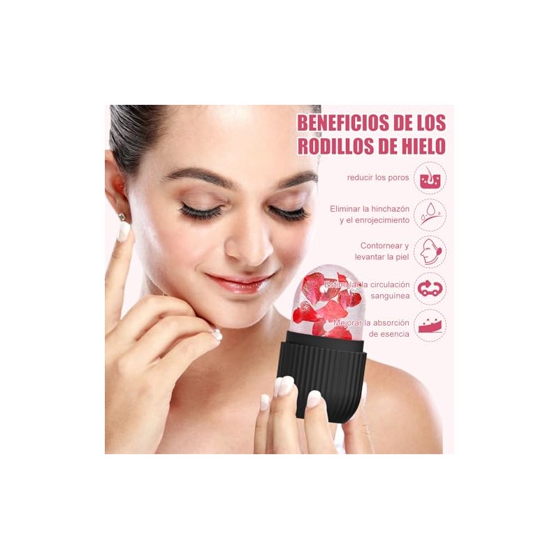 Rodillo Facial, Juego de 2 Piezas con 2 Bolsas, Hielo
