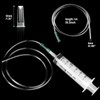 Pack of 4 Syringes, 60 ml, Plastic Syringe with Hose,