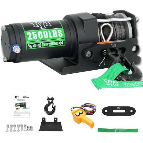 4WD 2500 lbs ATV UTV Electric Winch, 12 V DC