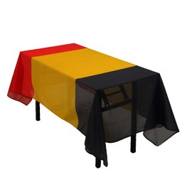 Belgium Belgian Flag Tablecloth,Rectangular Tablecloth Fade-Resistant Washable National Flag Tablecloth, Suitable for Kitchen Dining Family Gatherings and Outdoor Events,Home Decoration.
