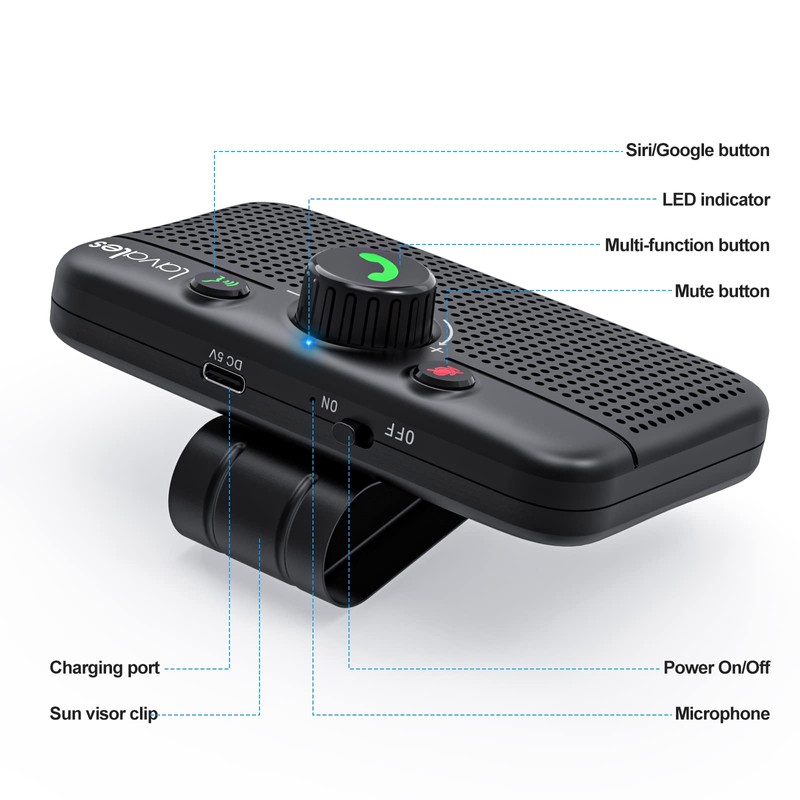 Lavales Bluetooth 5.3 Car Speaker, Handsfree Wireless Bluetooth Speaker Kit