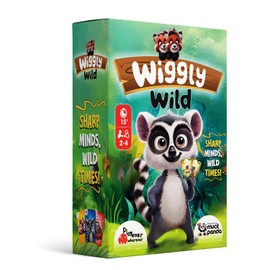 Playever Wherever Wiggly Wild - Funny Card Game for Children from 3 Years | Educational Game with Animals & Colours | Board Game for 2-4 Players | Perfect for Families & Game Evenings