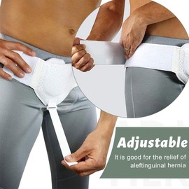 OPVYAEU Hernia Belt for Men and Women - Hernia Bandage Left and Right Wearable - Flexible Adjustable Hernia Belt - M (86-112 cm Hip Circumference)