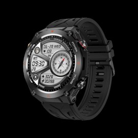 SENBONO KC82 Outdoor Smartwatch BTcall 650mAh 1.45-inch Round Screen IP68 Waterproof Activity Monitoring Gps Smart Watch for Mencolor: Black