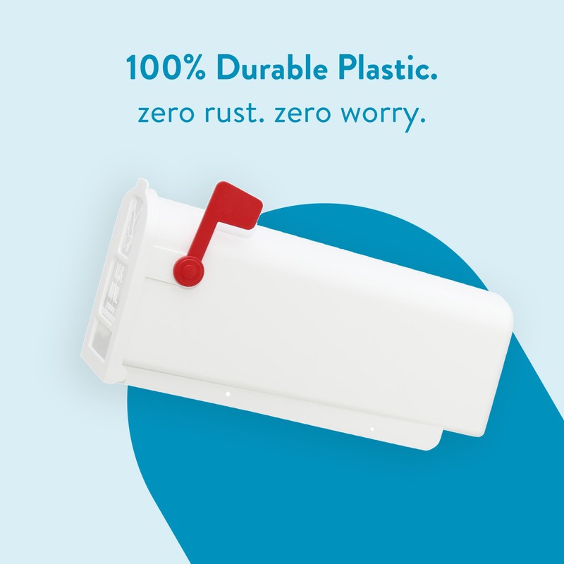 Architectural Mailboxes Parsons Plastic Post Mount Mailbox, Compatibility Code A,