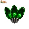 Holiday Bright Lights Green Transparent Incandescent Filament C9 Replacement Bulbs,