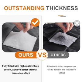 RYB HOME Grey Large Thermal Insulated Curtain for Winter, Window Insulation Soundproof Room Divider for Drafty Door Basement Laundry Acoustic Covering as Door Curtain, W48 x L96 inch, 1 Panel