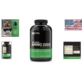 Superior Amino 2222 - Unflavored 160 Count Tablets for Ultimate Muscle Support