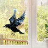Vkyipg Raven Acrylic Window Wall Decor Stained Hanging Pendant for