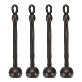 uxcell 4 Pcs Blinds Bungee Tie Downs 3.7 Inch Roller Shade Tie Down Straps Replacement for Roller Blinds Shades Brown