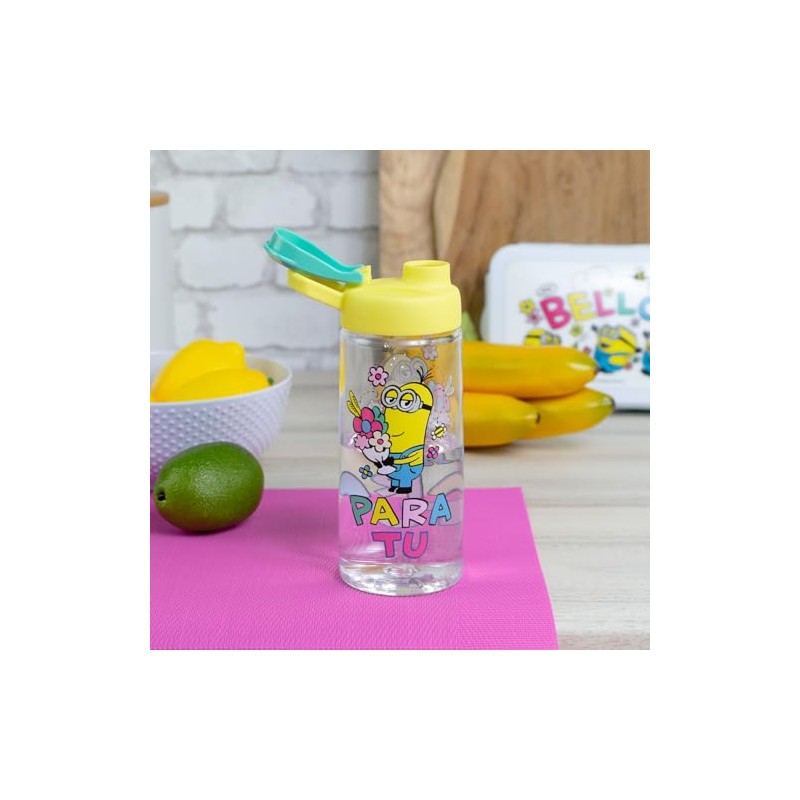 Geda Labels Minions Bellospring Drinking Bottle, 480 ml, Tritan, Multi-Coloured