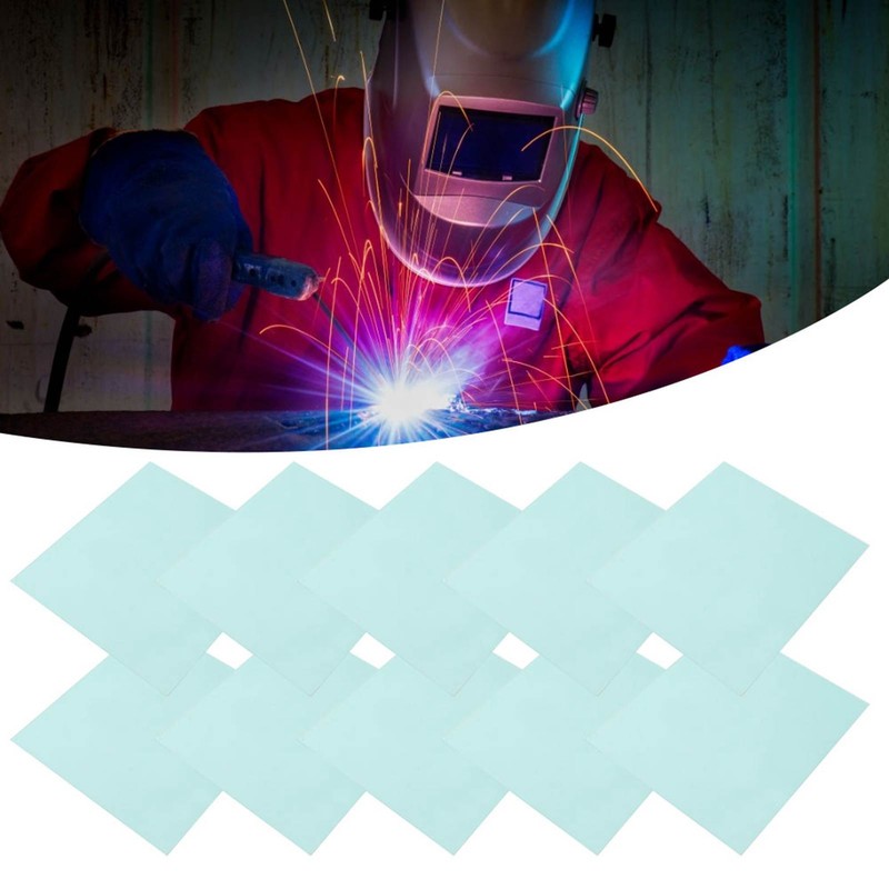 10Pcs 138x122mm Welding Helmet Transparent Protective Plate Spare Lens Industrial