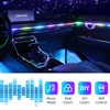 Wireless APP Control Car-Ambient-Lighting-Kit,256 RGB Colors DIY Modes Acrylic Interior