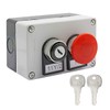 Nxtop Key Lock on/Off Switch Red Mushroom Push Button Station