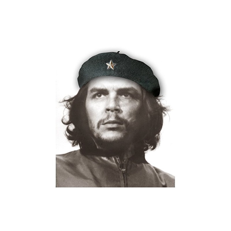 Che Guevara Store Beret Black Original Beret, Silver Star Medium