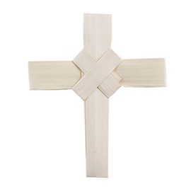 Palm Leaf Cross with Crossover Center Design, 4 Inch, Pack of 100