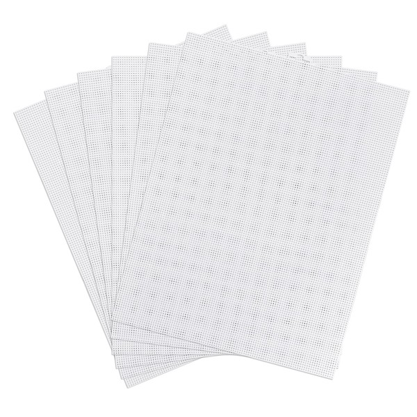 6pcs Plastic Mesh Canvas Sheets, 10 CT Clear Plastic Mesh