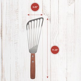 Maine Man Angled Fish Spatula, 18/8 Stainless Steel Blade, For Delicate Foods, Draining Liquids, And Everyday Cooking