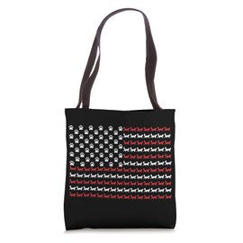 Somali Cat 4th of July Cat Paw Print Tote Bag