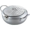 Yoshikawa SJ1025 Deep Frying Pot, Tempura Pot with Lid, Thermometer,