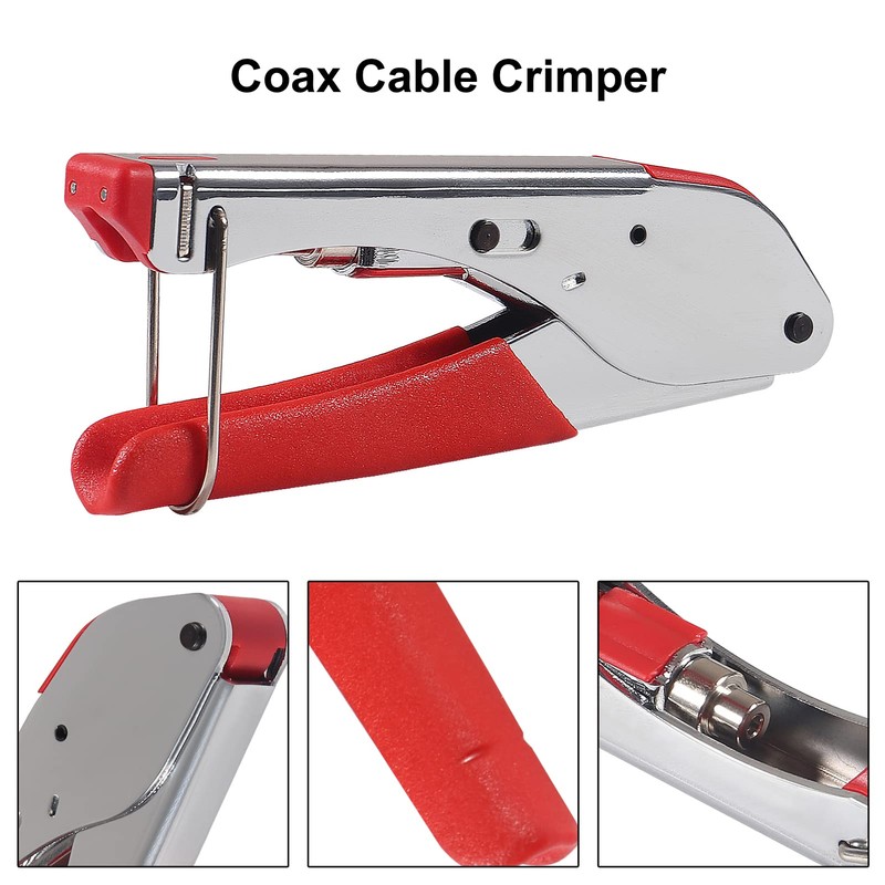 DIANN Coax Cable Crimper Coaxial Compression Tool Kit Wire Stripper