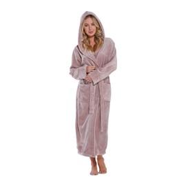 Turquaz Plush Robes For Women, Soft Warm Fleece Bathrobe for Women, Long Comfy Women's Robe