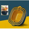 Drainage basket 8-piece set Multi-purpose washing basket mixed color 2ea
