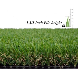 ALTRUISTIC Artificial Grass 3FTX11FT(33 Square Feet), Realistic Fake Grass Deluxe Turf Synthetic Thick Lawn Pet Turf, 1 3/8” Height, Outdoor Decor, Customized