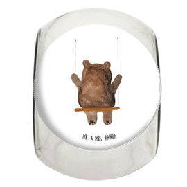 Mr. & Mrs. Panda Bonbonglas Bär Schaukel L 870ml - Geschenk, Bär Verlust Trauer Trauergeschenk Traurig trösten Trost Liebeskummer Liebe Verliebt,