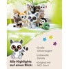 NICI Glubschis Lemur King Lou Cuddly Toy, 25 cm, White,
