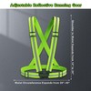 Oslynia 3 Pcs Reflective Vest, Green Safety Running Vest, Adjustable