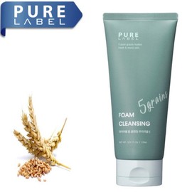 Pure Label 퓨어라벨 폼 클렌징 곡물 성분 5종 175ml 미백보습 Pure Label Foam Cleansing 5 Grain Ingredients 175ml Whitening Moisturizing