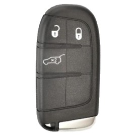 Key Fob Case for Keyless Car Remote with 3 Button Emergency Blade Compatible with FIAT 500X - Jeep Compass, Renegade (SIP22 Blade)