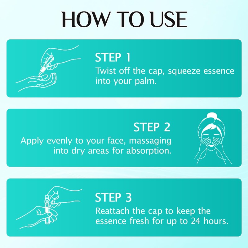 3% Hyaluronic Acid Serum Ultra-Hydrating Vials, 30Pcs Hyaluronic Acid Tubes,