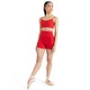 Capezio High Waisted Shorts, Red, X-Small