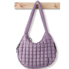 Puffer Tote Bag for Women Large Quilted Tote Bag Quilted Carryall Bag Soft Puffy Crossbody Bag Hobo Handbags Puff Purse